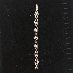 W E Richards Sterling Moonstone bracelet.